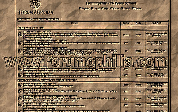 www.Forumophilia.com  Forumophilia.com is a massive porn forum that has been around since 2005! 